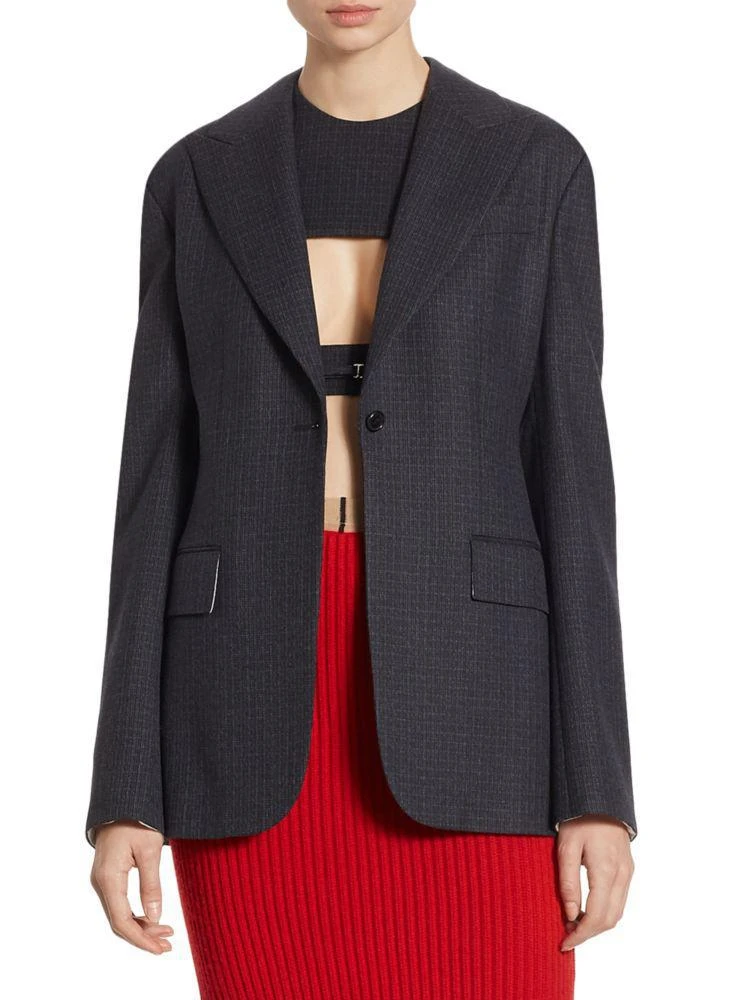 商品Calvin Klein|Wool Checked Jacket,价格¥4945,第1张图片