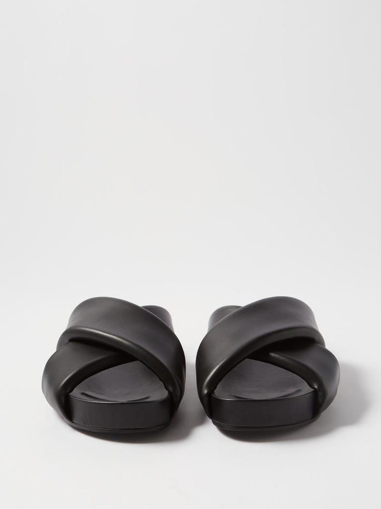 商品Jil Sander|Padded leather platform slides,价格¥4148,第7张图片详细描述