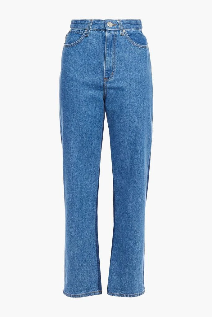商品Sandro|Dual two-tone high-rise straight-leg jeans,价格¥589,第3张图片详细描述