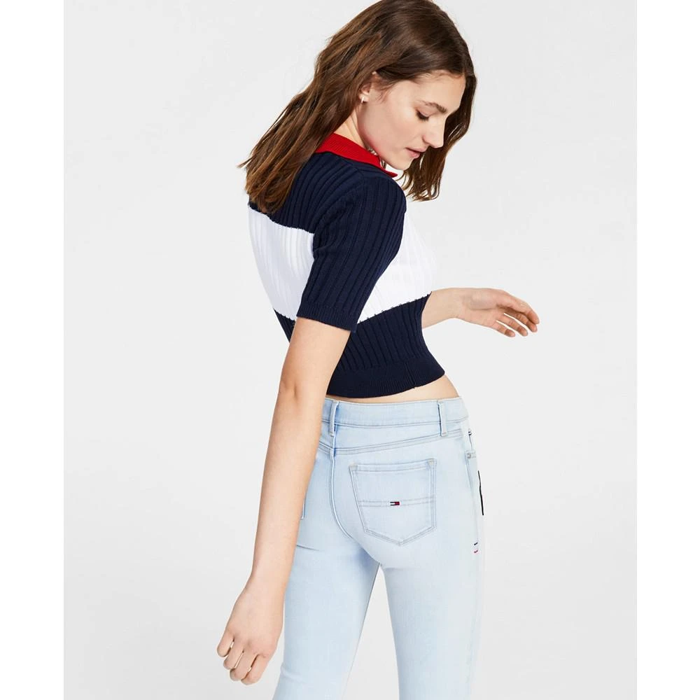 商品Tommy Jeans|Cropped Colorblock Polo Sweater,价格¥148,第2张图片详细描述