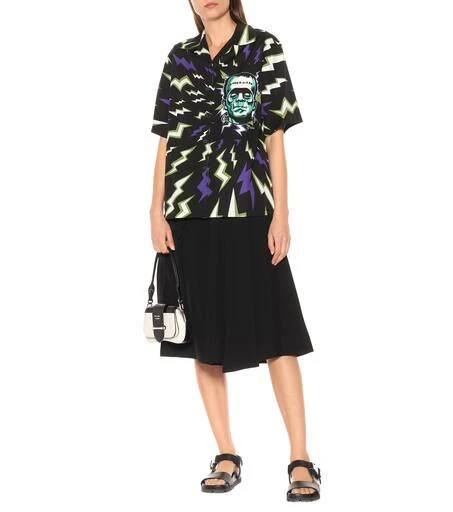 商品Prada|Printed cotton-poplin shirt,价格¥7374,第2张图片详细描述