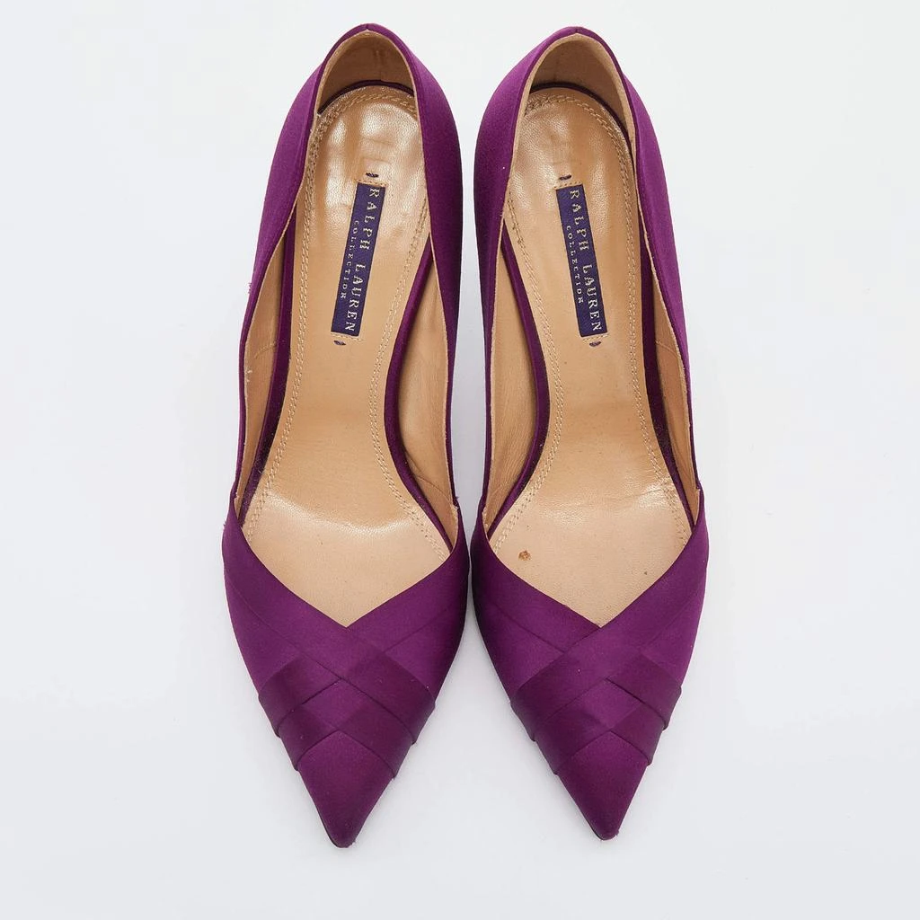 商品[二手商品] Ralph Lauren|Ralph Lauren Collection Purple Satin Pointed Toe Pumps Size 40,价格¥1223,第3张图片详细描述