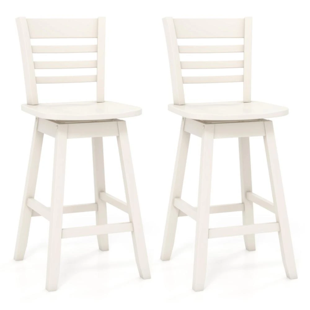 Counter Height Barstools Set of 2 with Footrest for Kitchen Island Bar-Walnut 商品