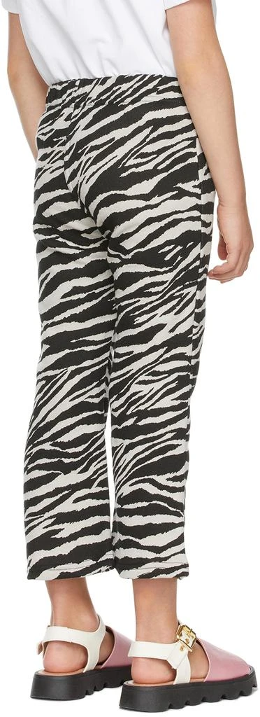 商品Mardi Mercredi Les Petits|Kids Beige & Black Zebra Flare Lounge Pants,价格¥311,第4张图片详细描述