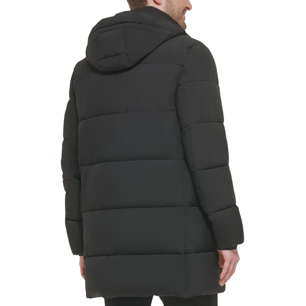 Men's Long Stretch Quilted Puffer Jacket商品第2张图片规格展示