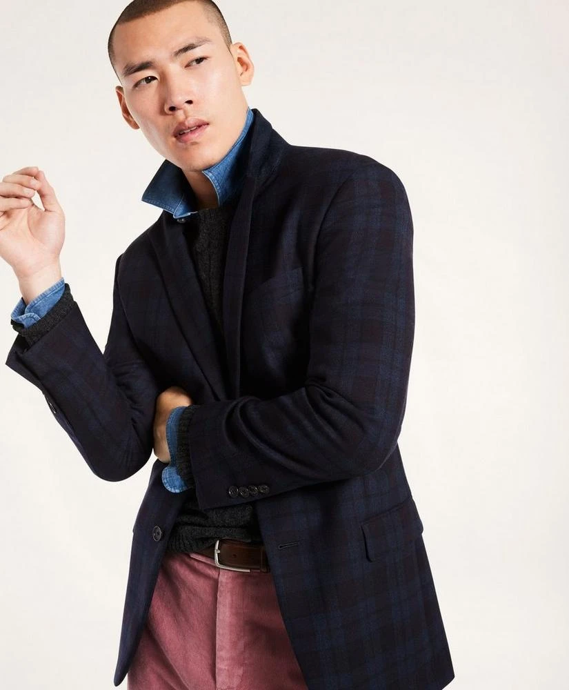 商品Brooks Brothers|Madison Relaxed-Fit Plaid Sport Coat,价格¥2079,第3张图片详细描述