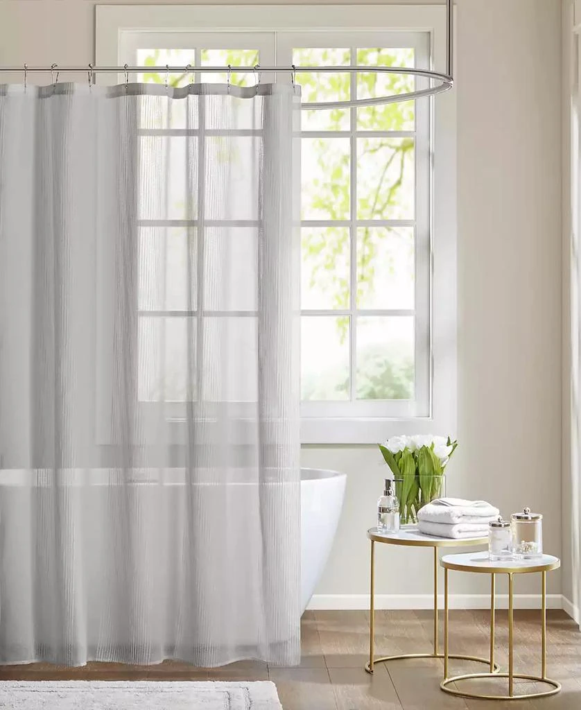商品Madison Park|Anna Sheer Shower Curtain, 72" x  72",价格¥344,第1张图片