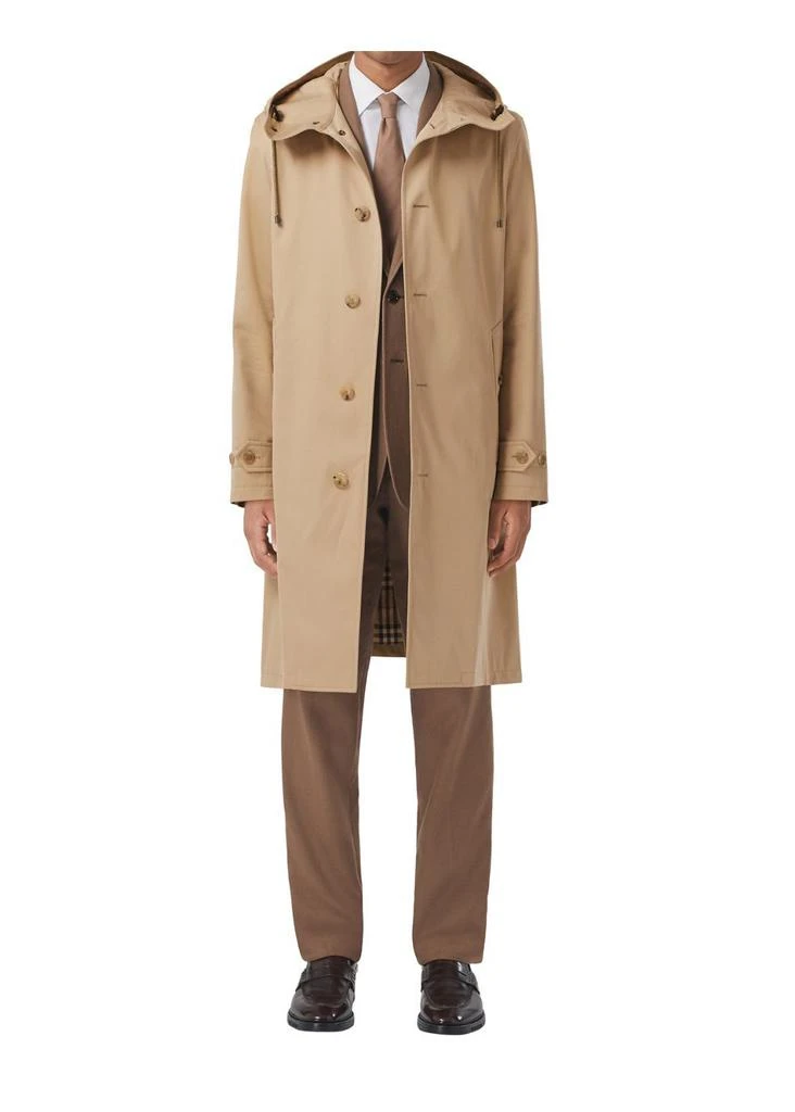 商品Burberry|Cotton gabardine hooded car coat,价格¥18506,第3张图片详细描述