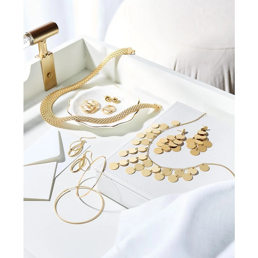 商品Italian Gold|Multi-Disc Dangle Disc Statement Necklace in 14k Gold-Plated Sterling Silver, 15-3/4" + 2" extender,价格¥596,第4张图片详细描述