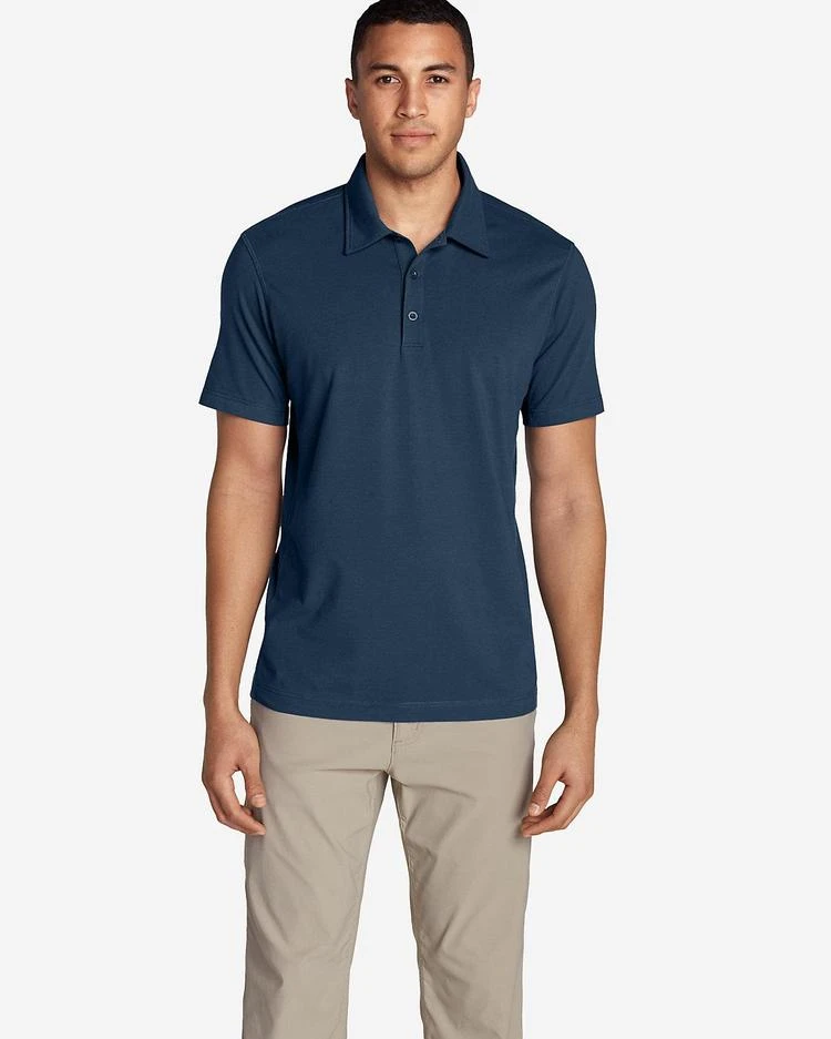 商品Eddie Bauer|Men's Lookout Short-Sleeve Polo Shirt - Solid,价格¥224,第2张图片详细描述