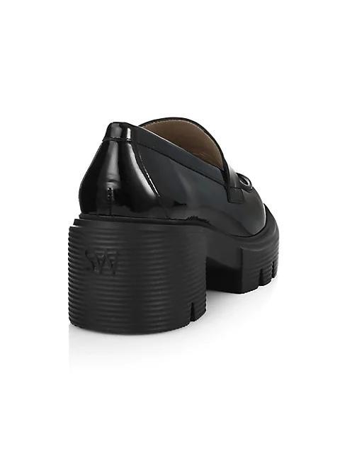 商品Stuart Weitzman|Soho Leather Lug-Sole Loafers,价格¥3658,第5张图片详细描述