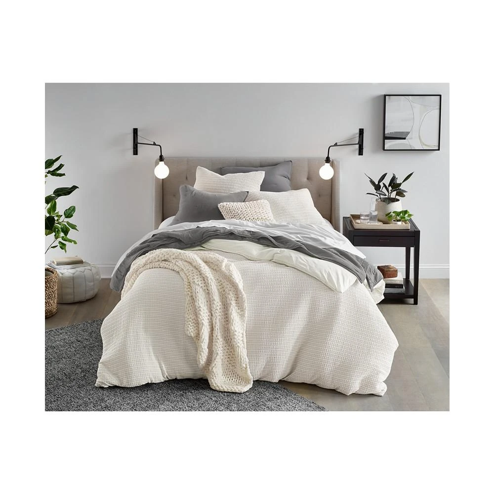商品Oake|Waffle Stripe 2-Pc. Duvet Cover Set, Twin, Created for Macy's,价格¥206,第2张图片详细描述