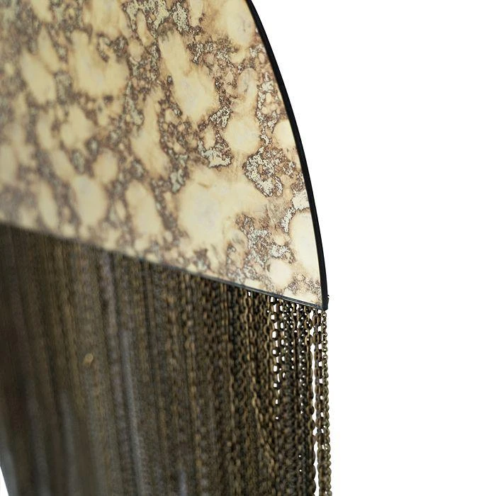 商品Candice Luter|Aria Solo Half Circle Mirror with Brass Chain Fringe,价格¥5040,第2张图片详细描述