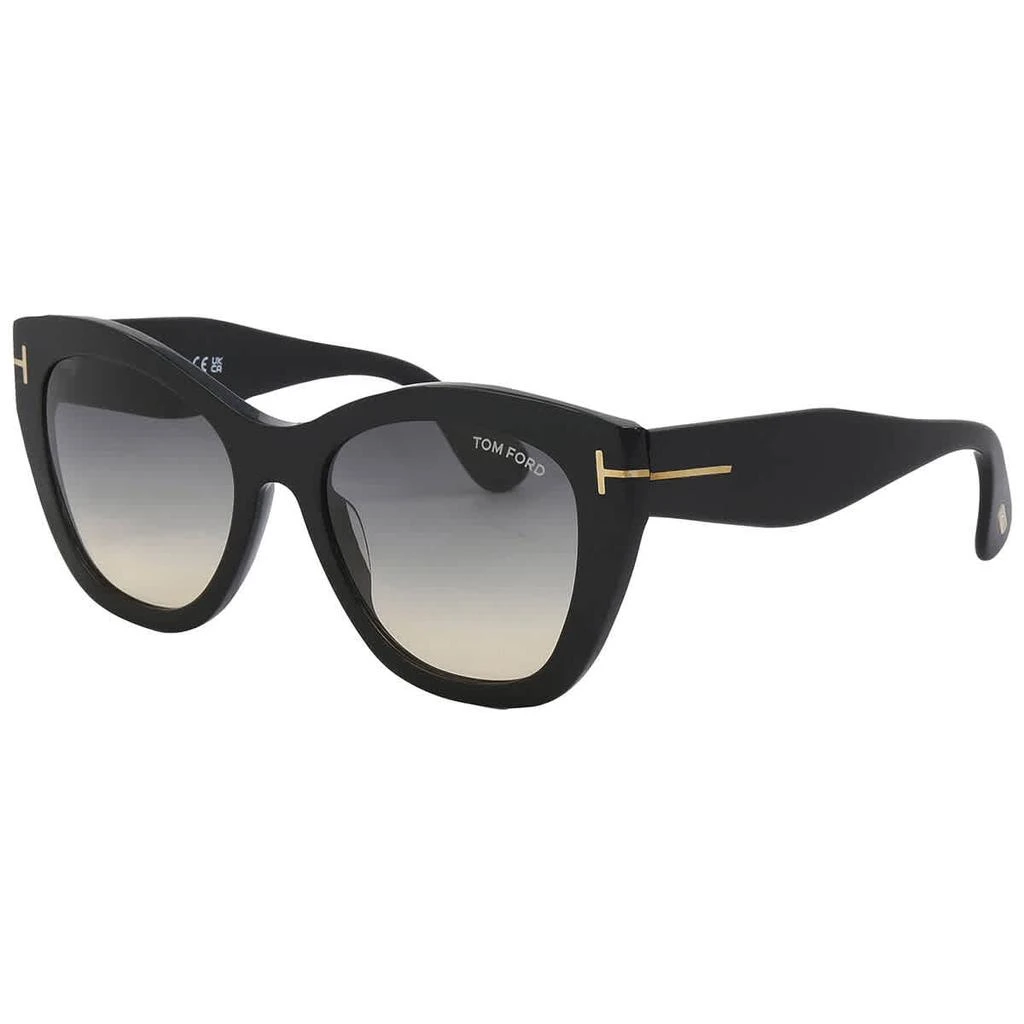 商品Tom Ford|Cara Smoke Gradient Cat Eye Ladies Sunglasses FT0940 01B 56,价格¥1116,第3张图片详细描述