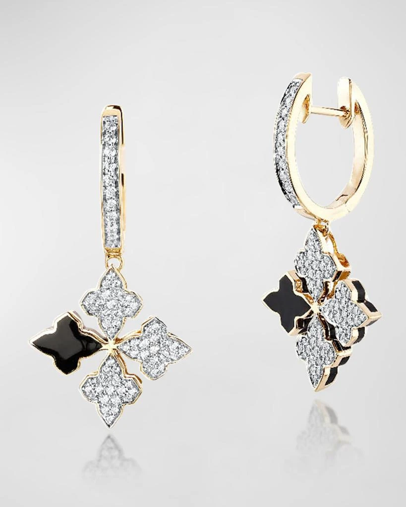 商品Farah Khan Atelier|18K Yellow Gold Piano Black Stardust Earrings,价格¥28759,第3张图片详细描述