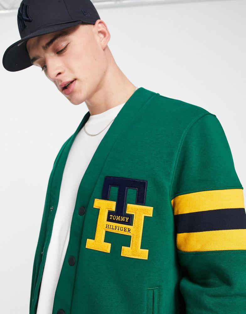 Tommy Hilfiger monogram logo cardigan in green商品第3张图片规格展示