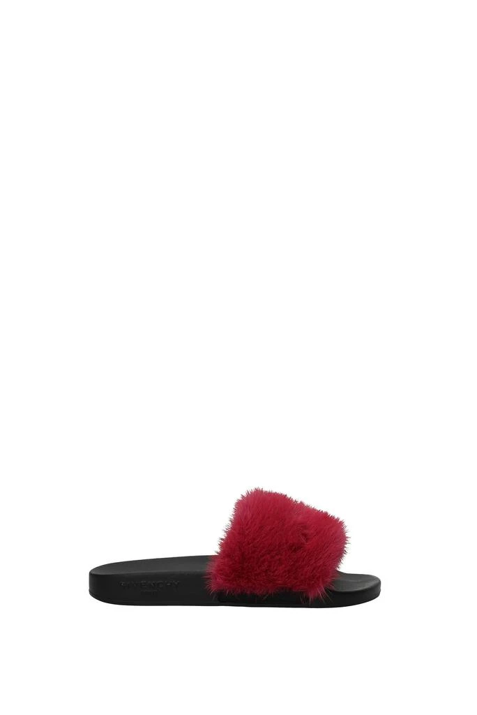 商品Givenchy|Slippers and clogs Fur Pink Raspberry,价格¥1940,第1张图片