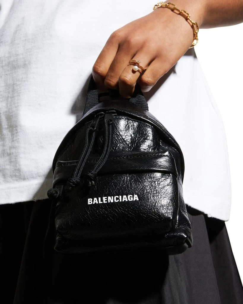 商品Balenciaga|Men's Explorer Leather Logo Backpack,价格¥7693,第5张图片详细描述