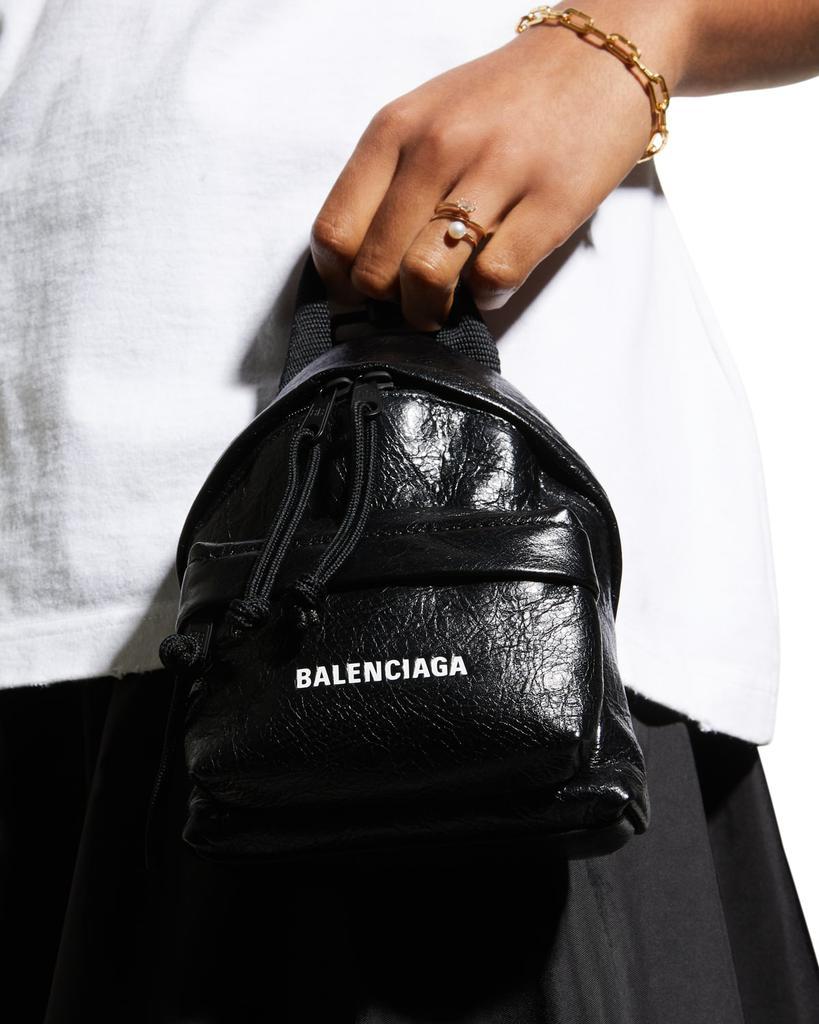 商品Balenciaga|Men's Explorer Leather Logo Backpack,价格¥7409,第7张图片详细描述