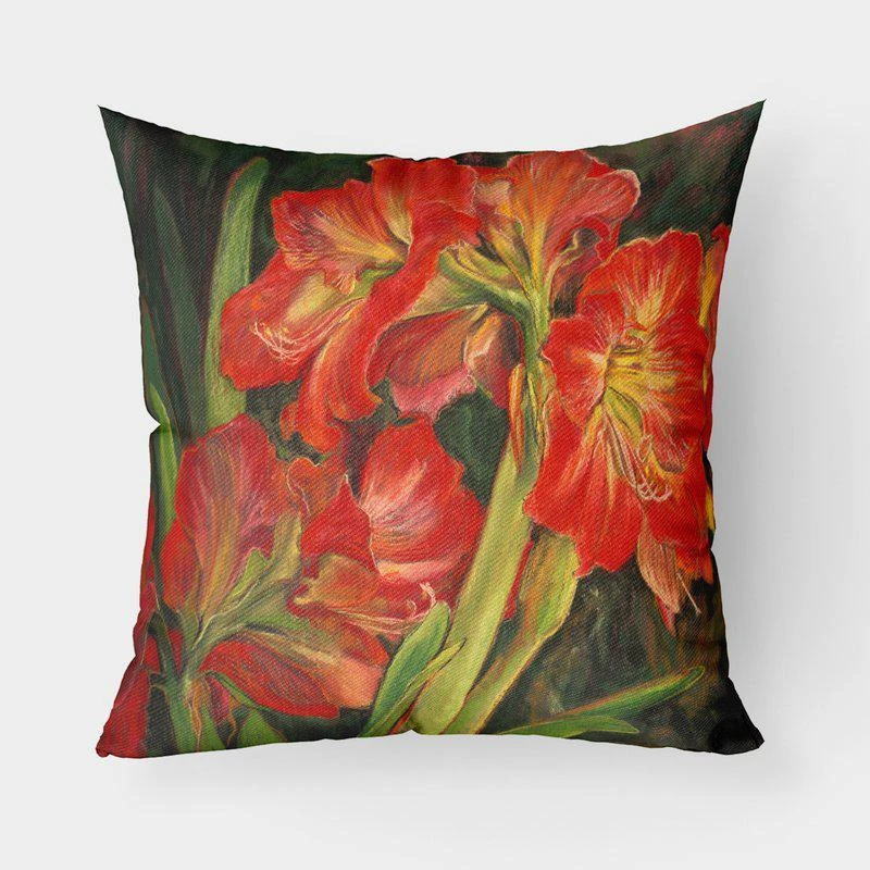 商品Caroline's Treasures|Amaryllis by Neil Drury Fabric Decorative Pillow 18 X 18 IN,价格¥360,第1张图片