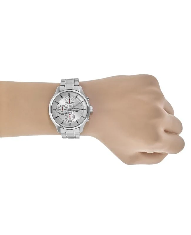 商品Seiko|Seiko Silver Chronograph Dial Stainless Steel Unisex Watch SKS535P1,价格¥758,第4张图片详细描述