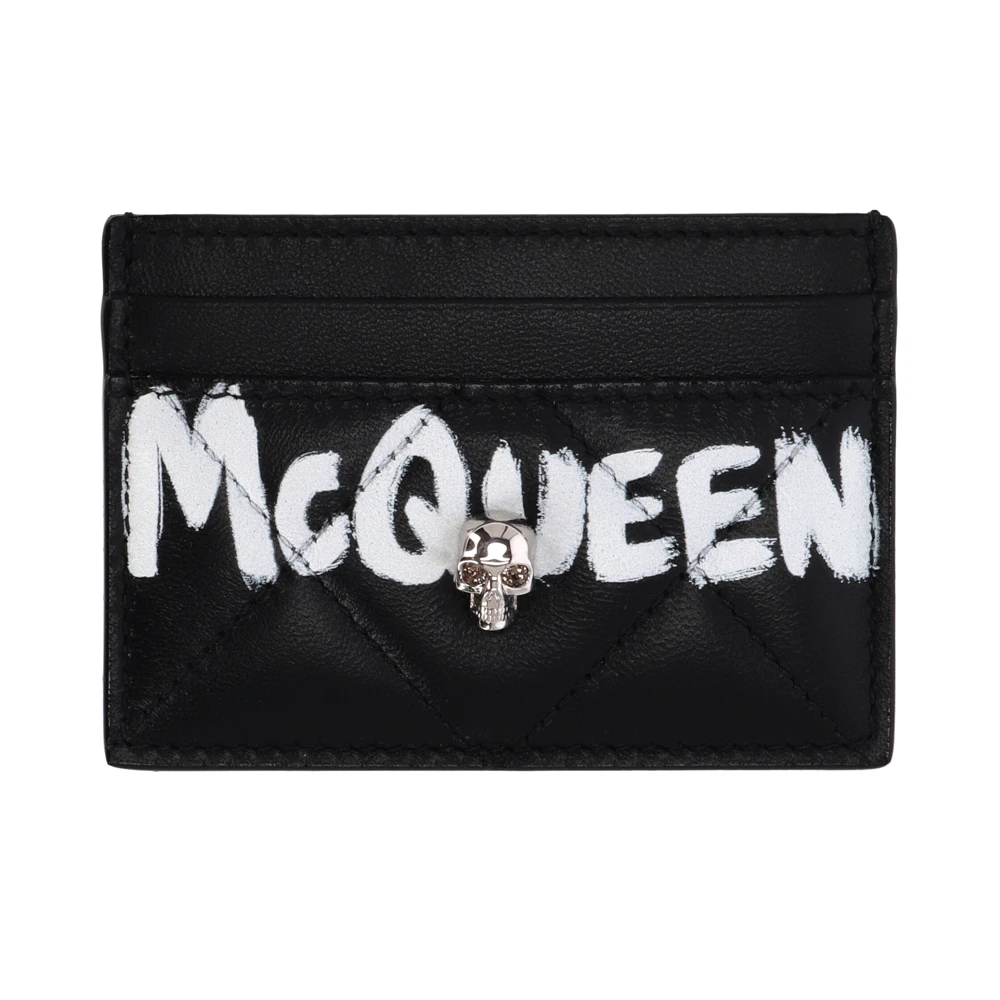 商品Alexander McQueen|ALEXANDER MCQUEEN 黑色女士卡夹 632038-C8Z57-1095,价格¥1508,第1张图片