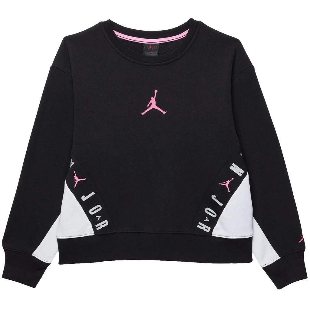 商品Jordan|Holiday Shine Glitter Crew Sweatshirt (Little Kids/Big Kids),价格¥251,第1张图片