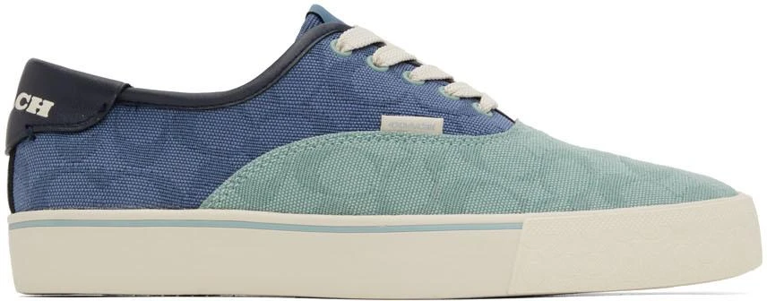 商品Coach|Blue Canvas Sneakers,价格¥512,第1张图片