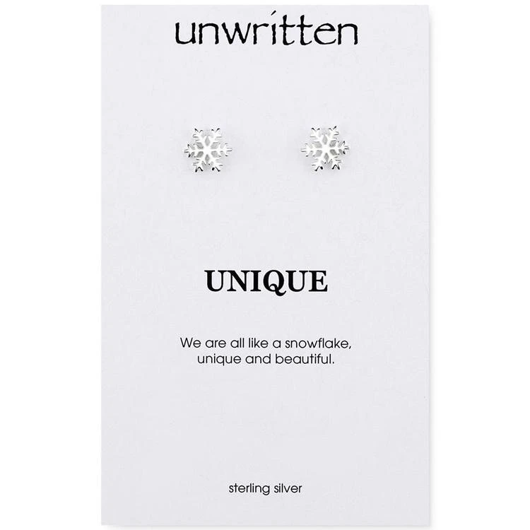 商品Unwritten|Snowflake Stud Earrings in Sterling Silver,价格¥337,第2张图片详细描述