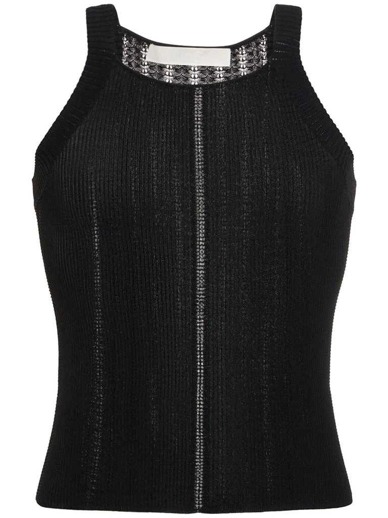 商品Dion Lee|Snakeskin Viscose Blend Knit Tank Top,价格¥2583,第1张图片
