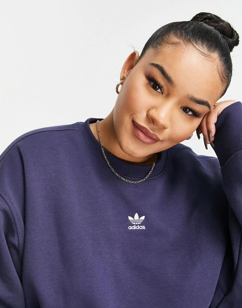 商品Adidas|adidas Originals Plus essential sweat with central logo in navy,价格¥216,第3张图片详细描述