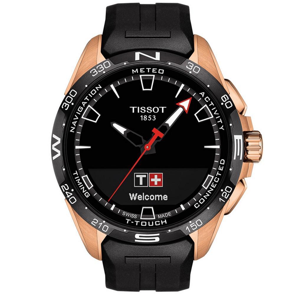 商品Tissot|Men's Swiss T-Touch Connect Solar Black Rubber Strap Smart Watch 48mm,价格¥8646,第1张图片
