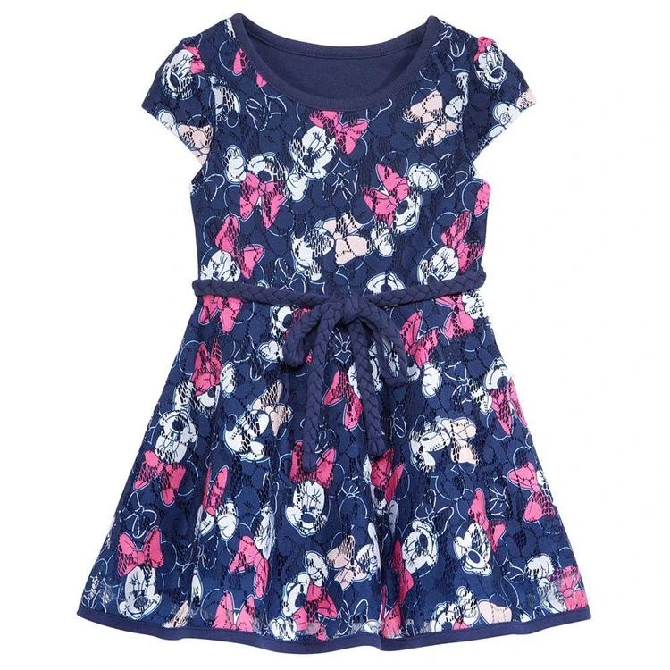 商品Disney|'s® Minnie Mouse-Print Belted Lace Dress, Baby Girls,价格¥68,第1张图片