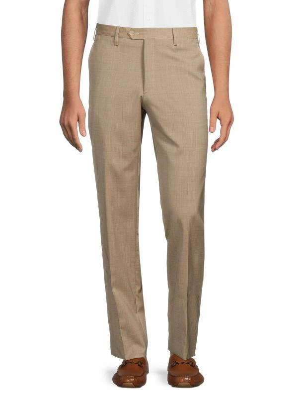 商品Santorelli|Wool Flat-Front Modern Fit Dress Pants,价格¥793,第1张图片