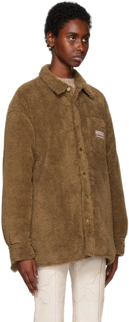 商品Acne Studios|Brown Soft Teddy Jacket,价格¥1632,第2张图片详细描述