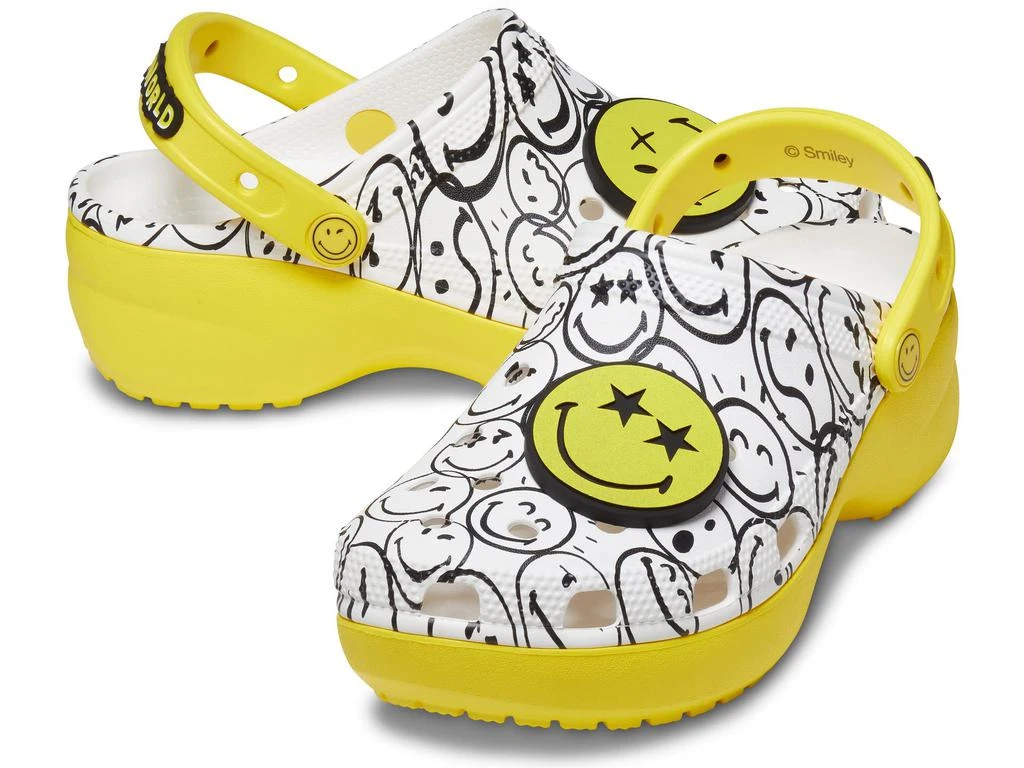 商品Crocs|Zappos Print Lab: SmileyWorld® Classic Platform Clog,价格¥307,第1张图片