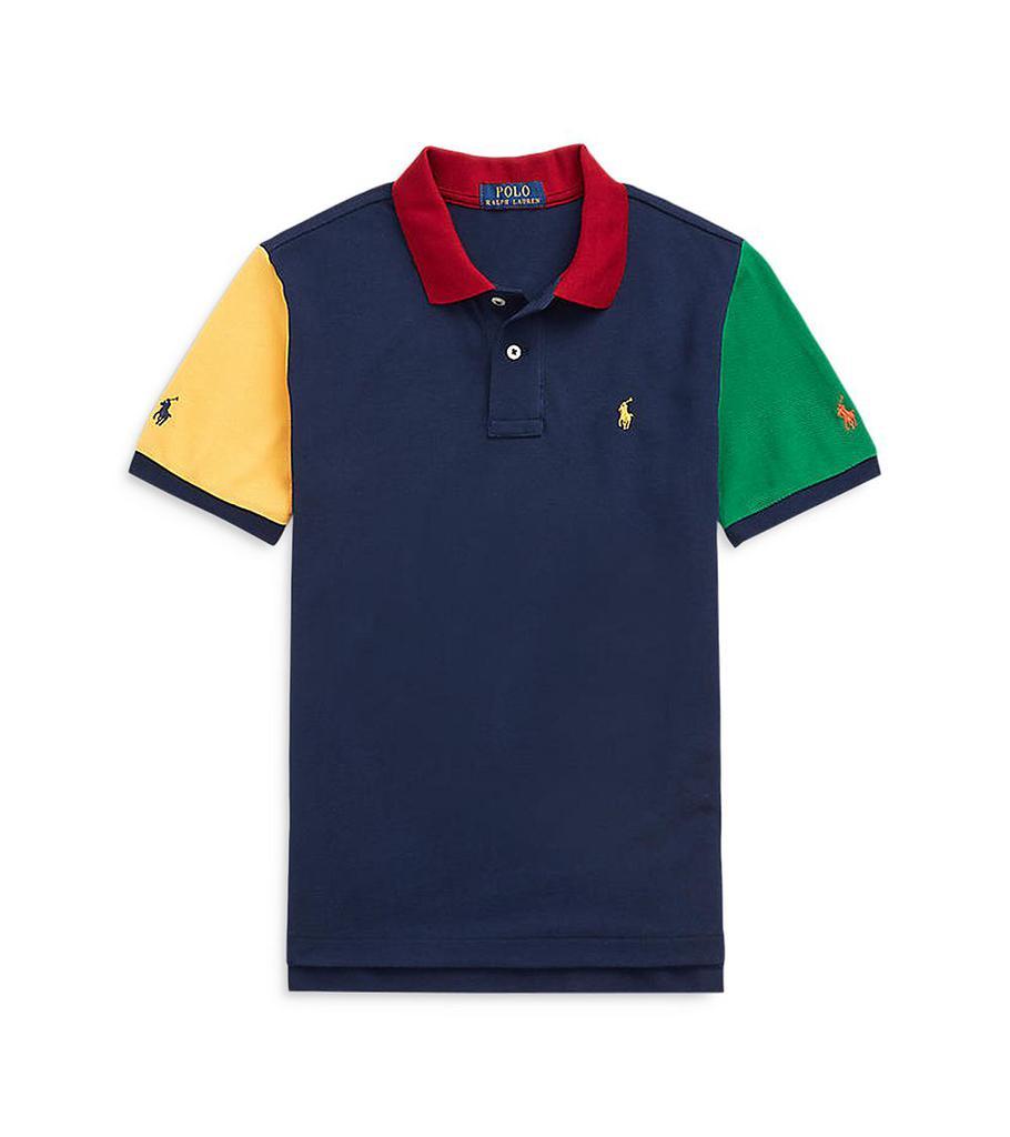 商品Ralph Lauren|Boys' Colorblocked Cotton Mesh Polo Shirt - Little Kid, Big Kid,价格¥280-¥311,第1张图片