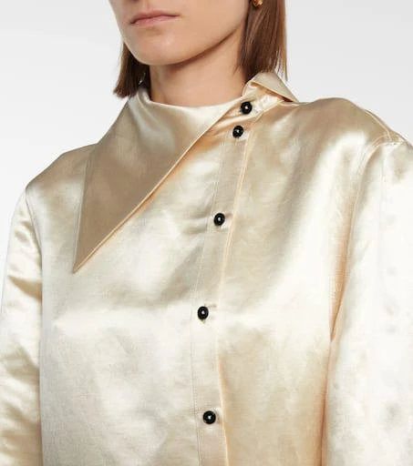 商品Jil Sander|不对称缎布中长连衣裙,价格¥9076,第4张图片详细描述