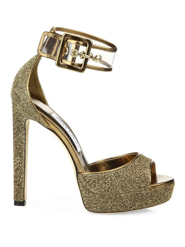 商品Jimmy Choo|Mayner Glitter & PVC Platform Sandals,价格¥2683,第5张图片详细描述