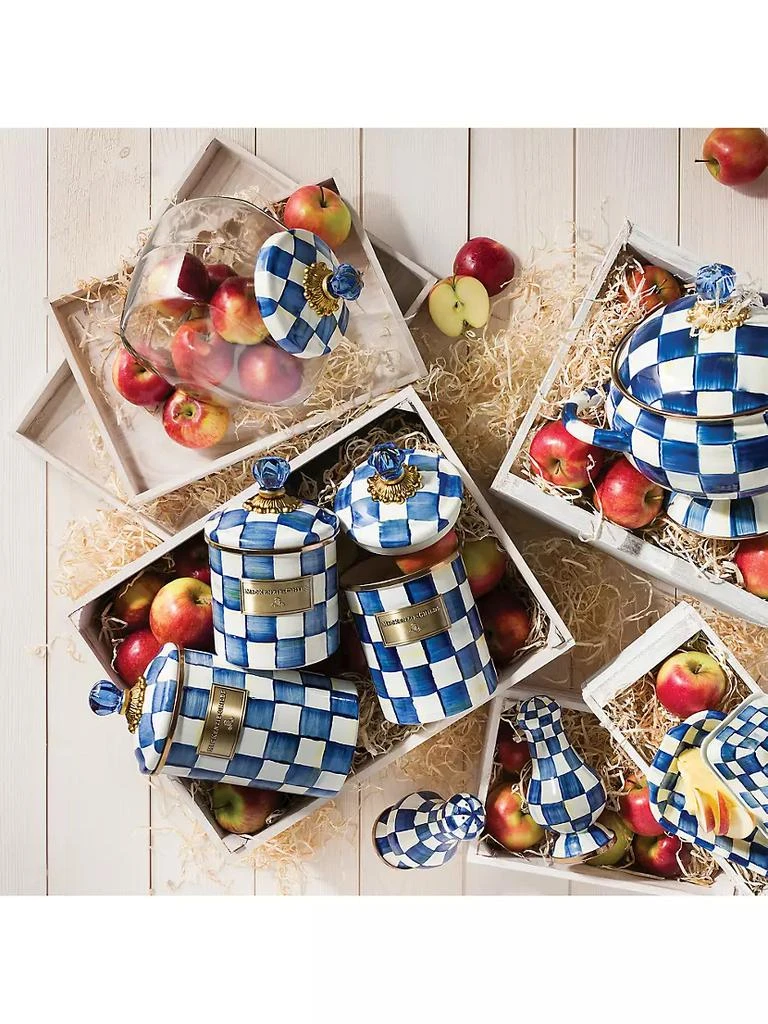 商品MacKenzie-Childs|Royal Check Large Enamel Canister,价格¥891,第2张图片详细描述
