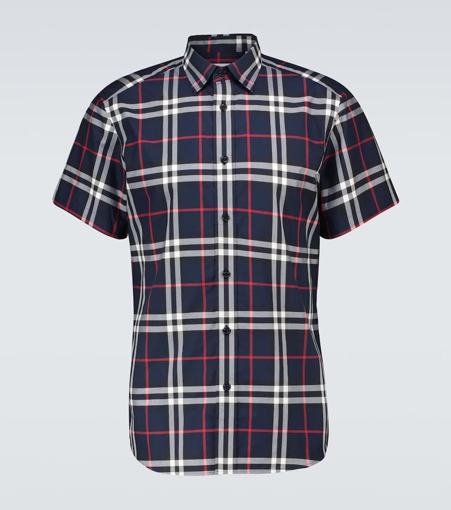 商品Burberry|Caxton格纹短袖衬衫,价格¥4164,第1张图片