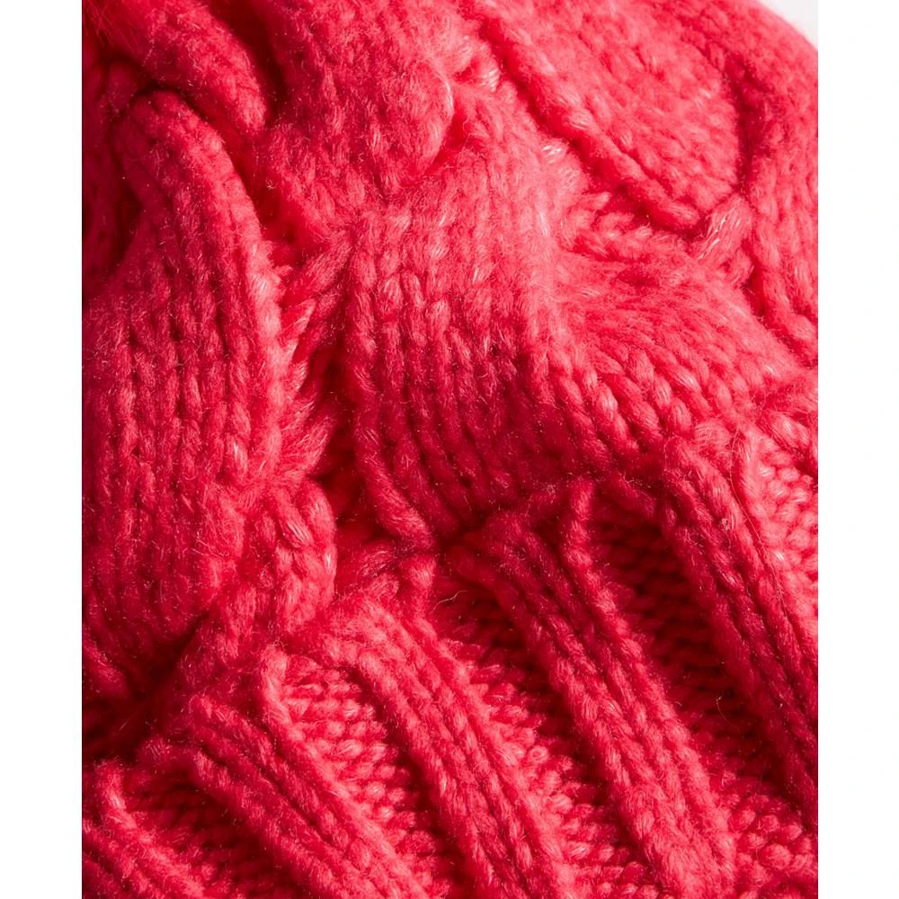 商品UGG|Women's Faux-Fur-Pom Cable-Knit Beanie,价格¥324,第2张图片详细描述