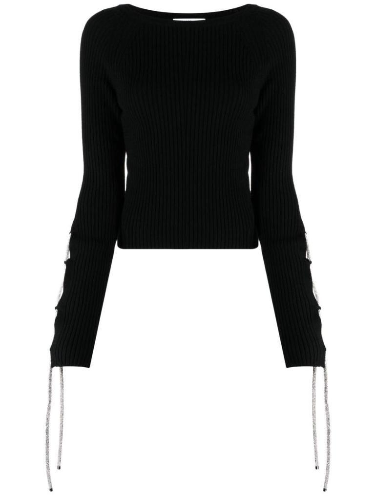 商品GIUSEPPE DI MORABITO|Giuseppe Di Morabito Women's  Black Other Materials Sweater,价格¥3519,第1张图片