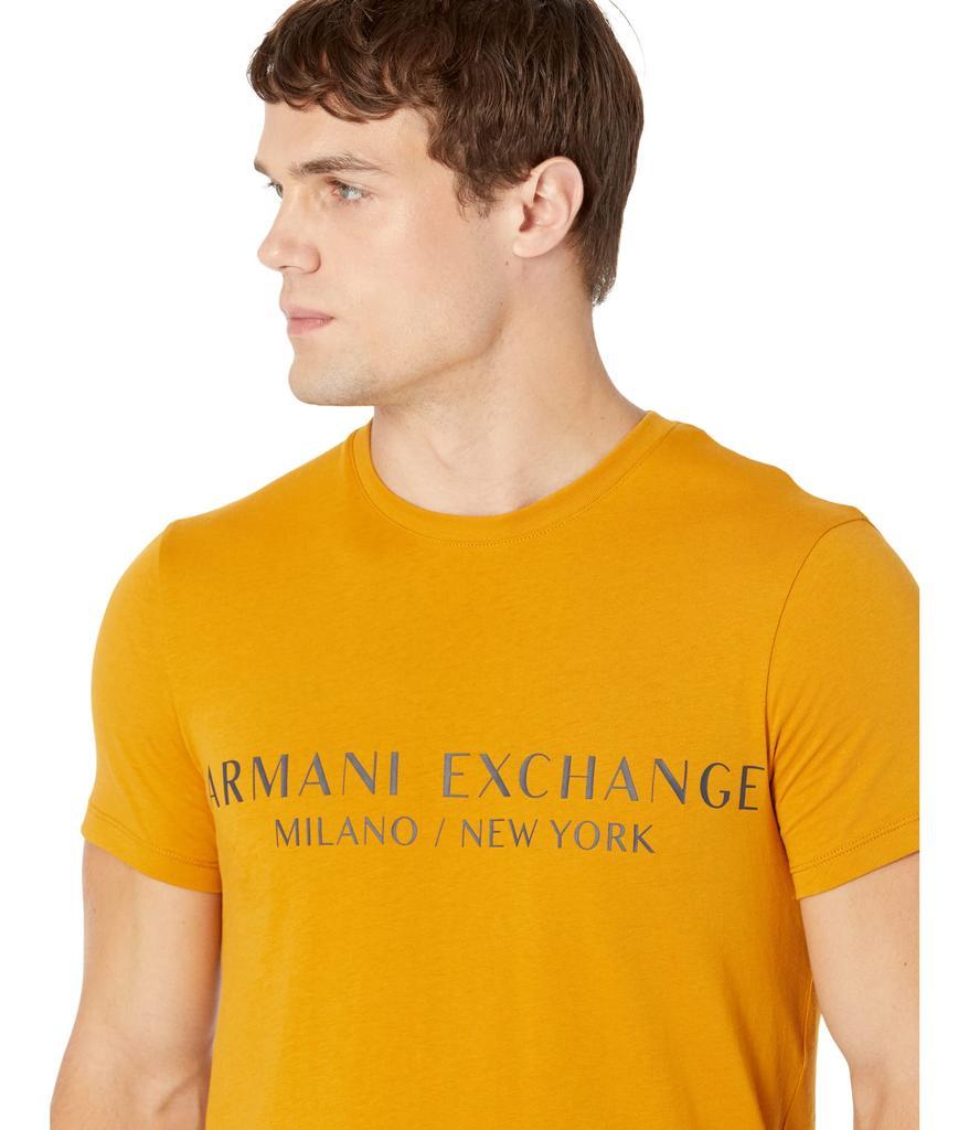 商品Armani Exchange|Milano/New York Logo Tee,价格¥370,第5张图片详细描述