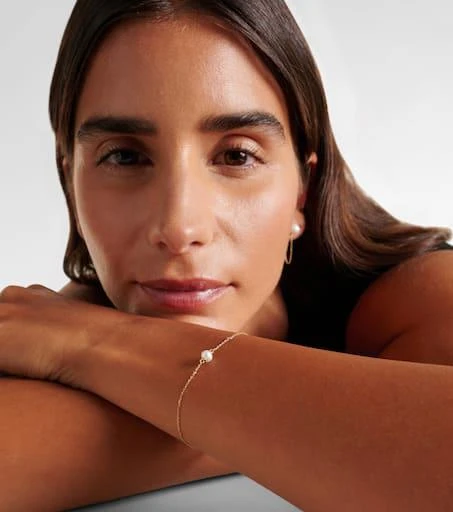商品MATEO|14kt gold chain bracelet with diamonds and pearls,价格¥7372,第2张图片详细描述