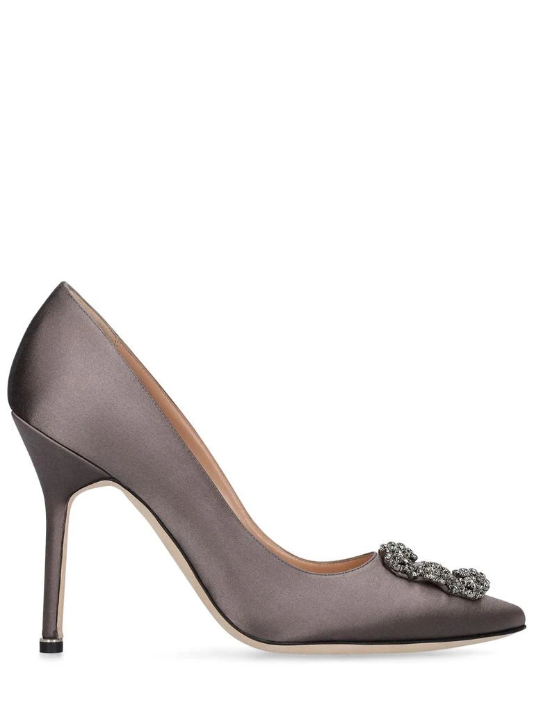 商品Manolo Blahnik|105mm Hangisi Satin Pumps,价格¥9062,第1张图片