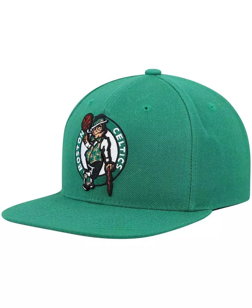 商品Mitchell & Ness|Men's Kelly Green Boston Celtics Ground 2.0 Snapback Hat,价格¥240,第2张图片详细描述