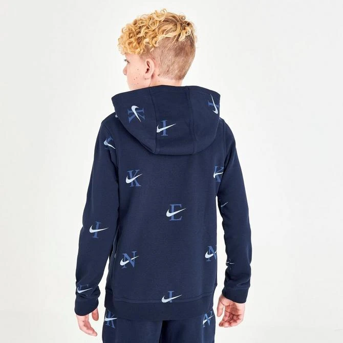 Boys' Nike Sportswear Club Monogram Allover Print Pullover Hoodie 商品