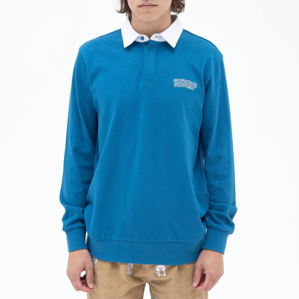 商品RIPNDIP|Intertwined Long Sleeve Rugby (Slate),价格¥229,第2张图片详细描述