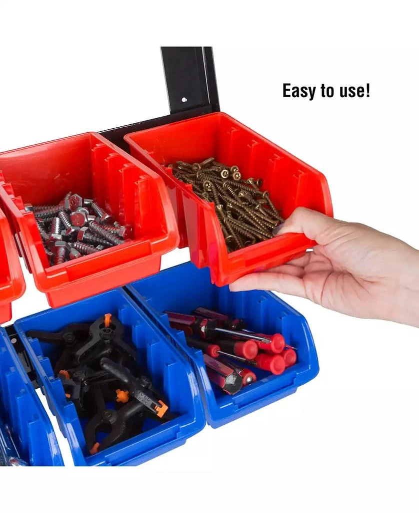 8 Bin Storage Rack organizer - Wall Mountable Container with Removable Drawers by Stalwart 商品